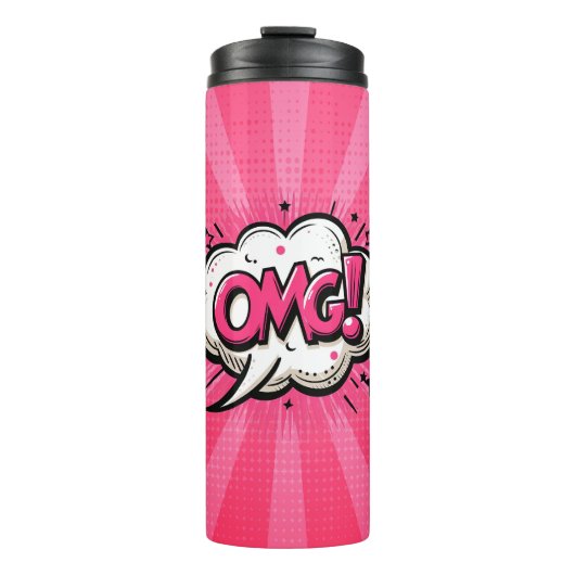 Comic Pop Art OMG! Thermosbecher (Vorderseite)