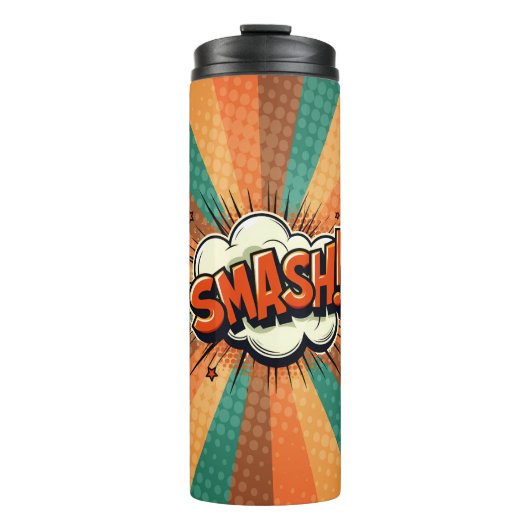 Comic Pop Art SMASH! Thermosbecher (Vorderseite)