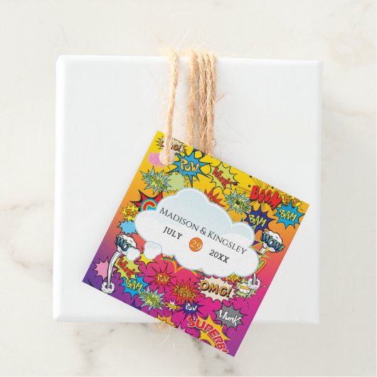 Comic Pop Art Speech Bubble Retro Geschenkanhänger (Beispiel)