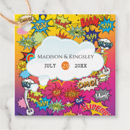 Comic Pop Art Speech Bubble Retro Geschenkanhänger