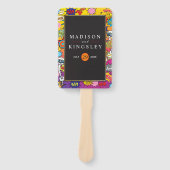 Comic Pop Art Speech Bubble Wedding Hand Fan Fächer (Vorderseite)