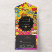 Comic Pop Art 💥 Sprechblase Hochzeit Graffiti All In One Einladung (Innen Boden)