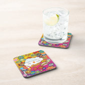 Comic Pop Art 💥 Sprechblase Hochzeit Graffiti Getränkeuntersetzer (Rechte Seite)