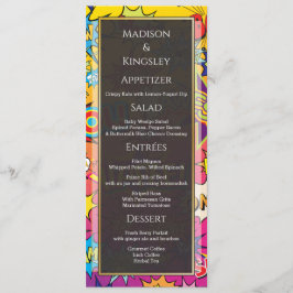 Comic Pop Art 💥 Sprechblase Hochzeit Graffiti Menükarte