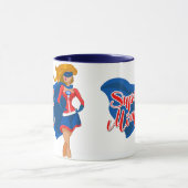 Comic Pop Art Super Mama in einer Cape Tasse (Zentrum)