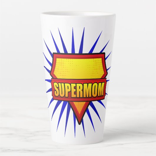 Comic Pop Art Super Mama Milchtasse (Vorderseite)