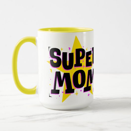 Comic Pop Art Super Mama Tasse (Links)