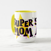 Comic Pop Art Super Mama Tasse (Vorderseite Links)