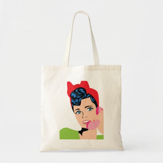 Comic Pop Art Tragetasche (Vorne)