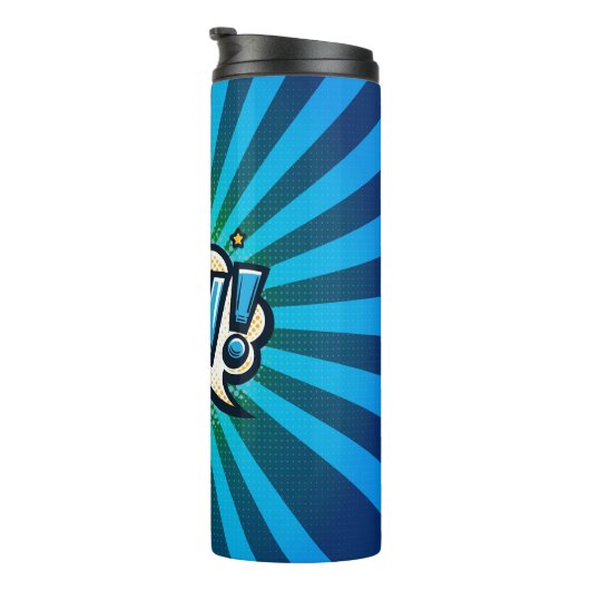 Comic Pop Art WOW! Thermosbecher (Nach rechts gedreht)