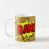 Comic Pop Art Yellow BANG Neuartiger Funny Caffee Kaffeetasse (Links)