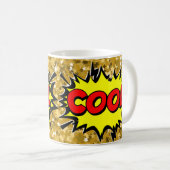 Comic Pop Art Yellow COOL Novelle Funny Coffee Kaffeetasse (VorderseiteRechts)