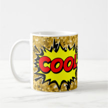 Comic Pop Art Yellow COOL Novelle Funny Coffee