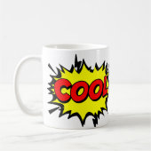 Comic Pop Art Yellow COOL Novelle Funny Kaffeetasse (Links)