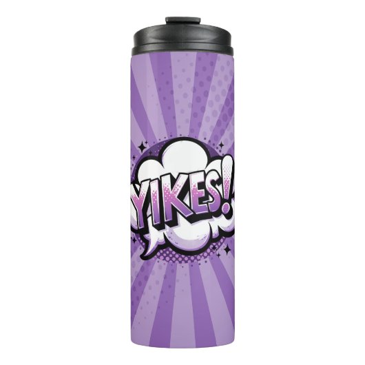 Comic Pop Art YIKES! Thermosbecher (Vorderseite)