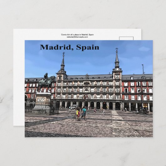 Comic Postkarte (Vorne/Hinten)