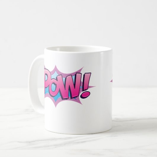 Comic Pow! Kaffeetasse (Vorderseite Links)