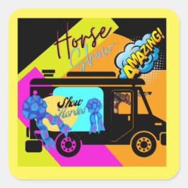 Comic Quadratischer Aufkleber