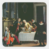 Comic Quadratischer Aufkleber (Vorderseite)