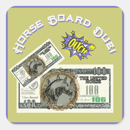 Comic Quadratischer Aufkleber (Vorderseite)