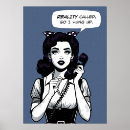 Comic Reality Call aufgehängt Poster