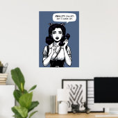 Comic Reality Call aufgehängt Poster (Heimbüro)