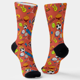 Comic Retro Sport Athletik Socken
