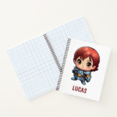 Comic Ritter Personalisiert Kids School Spirale Notizblock (Innenseite)