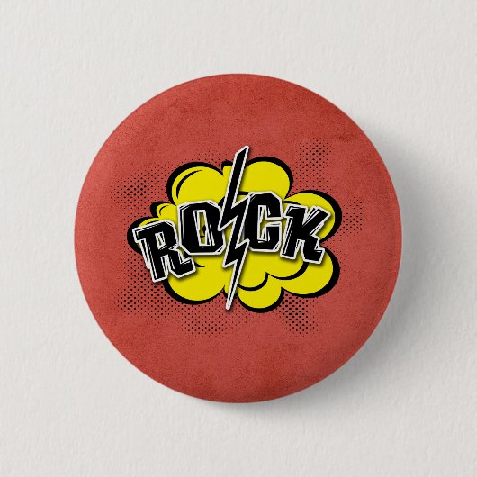 Comic-Rock-Abbildung Button (Vorderseite)