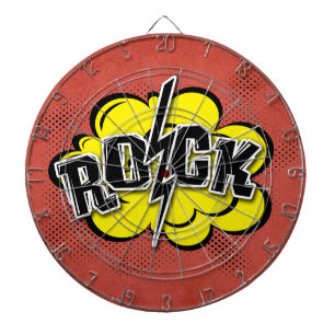 Comic-Rock-Abbildung Dartscheibe