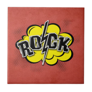 Comic-Rock-Abbildung Fliese