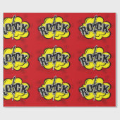 Comic-Rock-Abbildung Geschenkpapier (Flach)