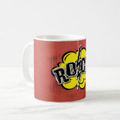Comic-Rock-Abbildung Kaffeetasse (Vorderseite Links)