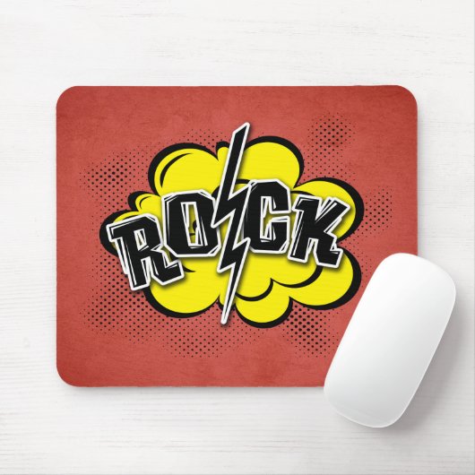 Comic-Rock-Abbildung Mousepad (Mit Mouse)