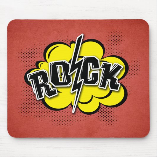 Comic-Rock-Abbildung Mousepad (Vorne)