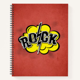 Comic-Rock-Abbildung Notizbuch