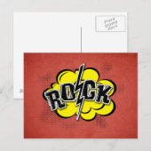 Comic-Rock-Abbildung Postkarte (Vorne/Hinten)