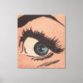 Comic Roy Lichtenstein Style Blue Eye Leinwanddruck (Vorderseite)