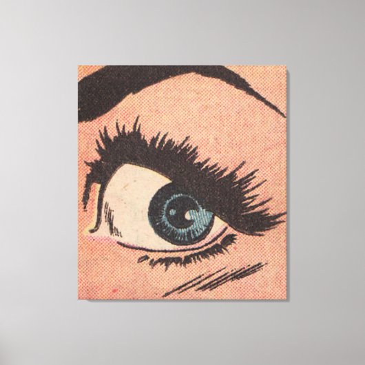 Comic Roy Lichtenstein Style Blue Eye Leinwanddruck (Vorderseite)