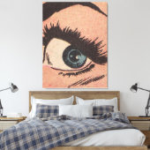 Comic Roy Lichtenstein Style Blue Eye Leinwanddruck (Insitu (Schlafzimmer))