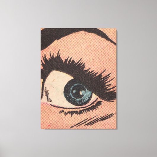 Comic Roy Lichtenstein Style Blue Eye Leinwanddruck (Vorderseite)