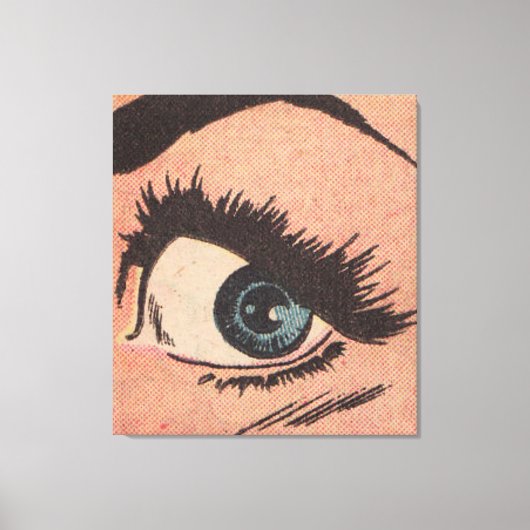 Comic Roy Lichtenstein Style Blue Eye Leinwanddruck (Vorderseite)