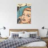 Comic Roy Lichtenstein Style Redhead auf dem Telef Leinwanddruck (Insitu (Schlafzimmer))
