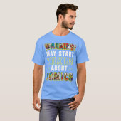 Comic-Sammler Comic-Reader liest Comic-Hefte f T-Shirt (Vorne ganz)