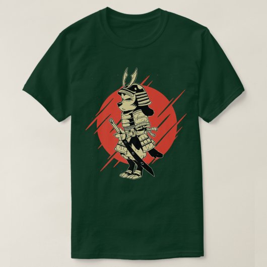 Comic Samurai Warrior Dog T-Shirt (Design vorne)