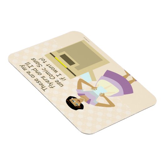 Comic Sans Hausfrau Magnet (Rechte Seite)