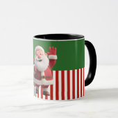 Comic-Santa-Claus-winkt-fröhlich Tasse (VorderseiteRechts)