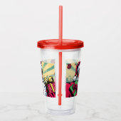 Comic Santa/Weihnachten Acryltrinkbecher (Rechts)