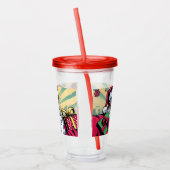 Comic Santa/Weihnachten Acryltrinkbecher (Links)