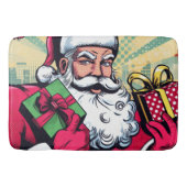 Comic Santa/Weihnachten Badematte (Vorderseite)